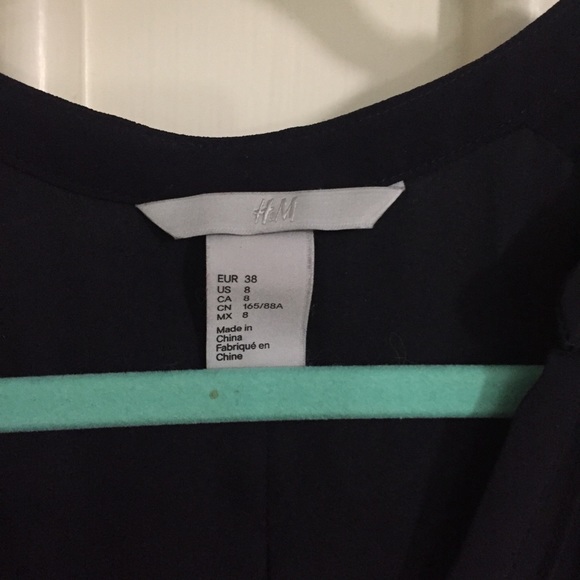 Navy Chiffon Dress - Picture 4 of 5